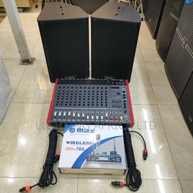12 Channels Mixer Usb,(2) Fedik 12" Speaker's Max Wireless