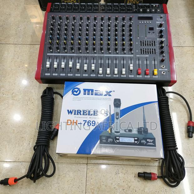 12 Channels Mixer Usb,(2) Fedik 12" Speaker's Max Wireless - thumbnail 2