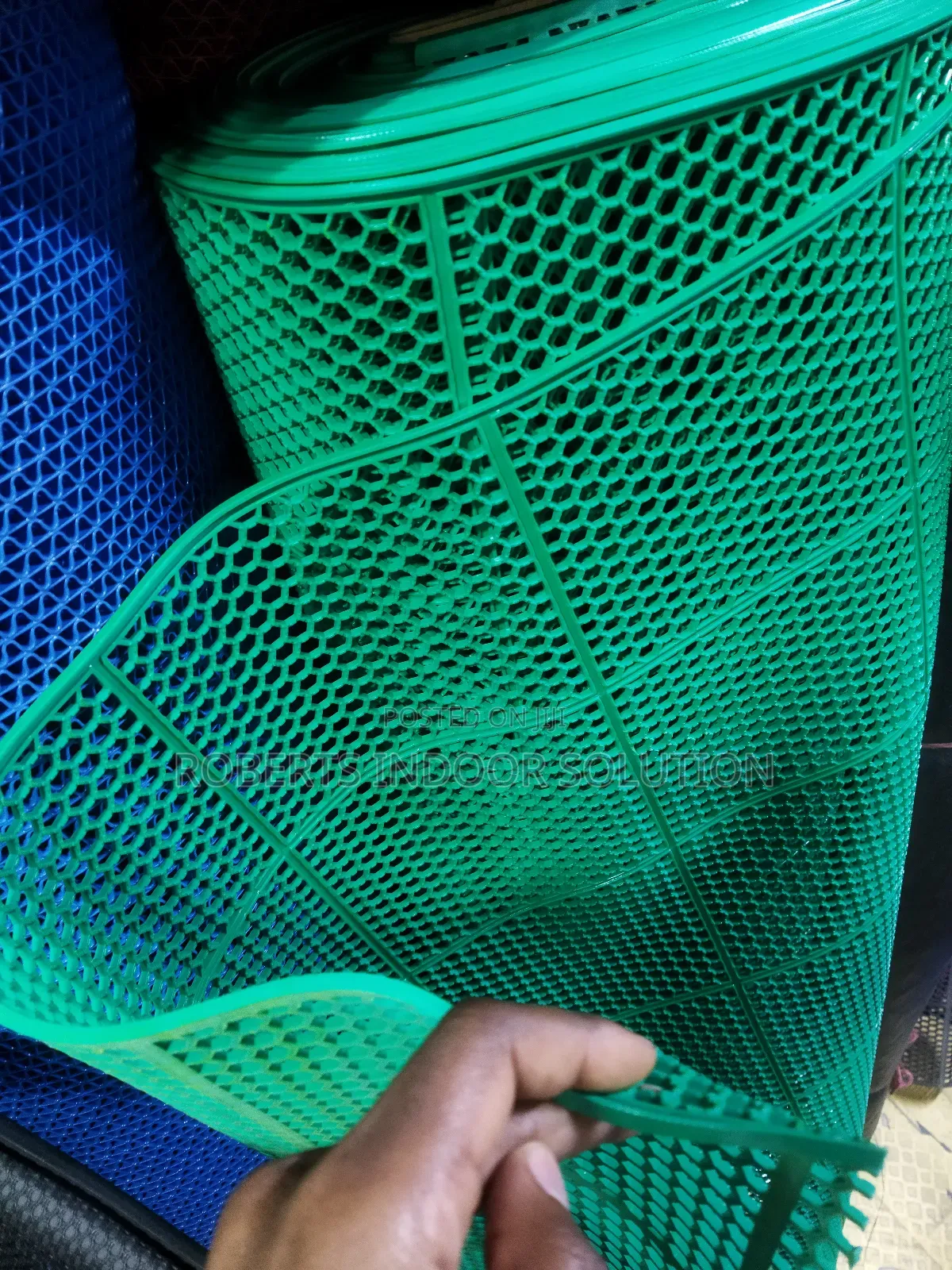 Anti-Slip PVC Design to Trap Dirt and Allow for Drainage