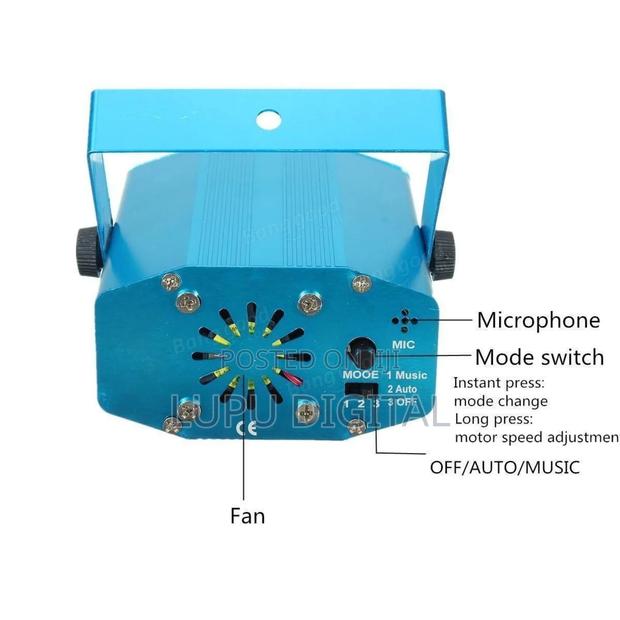 Mini Laser Stage Light Projector – Sound Activated Disco