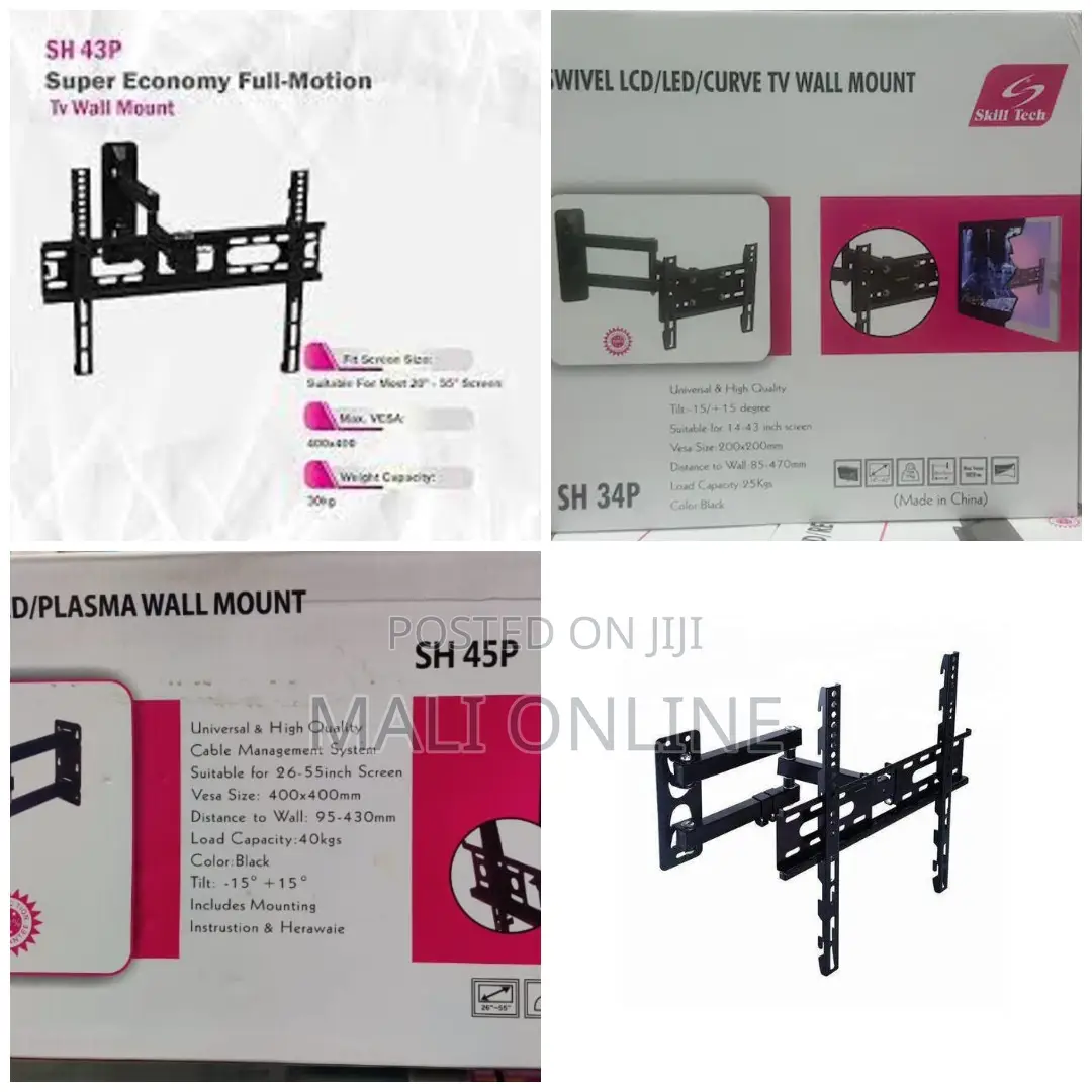 Skilltech 26"–55"Full Motion Swivel Ledtv Wall Mount Bracket