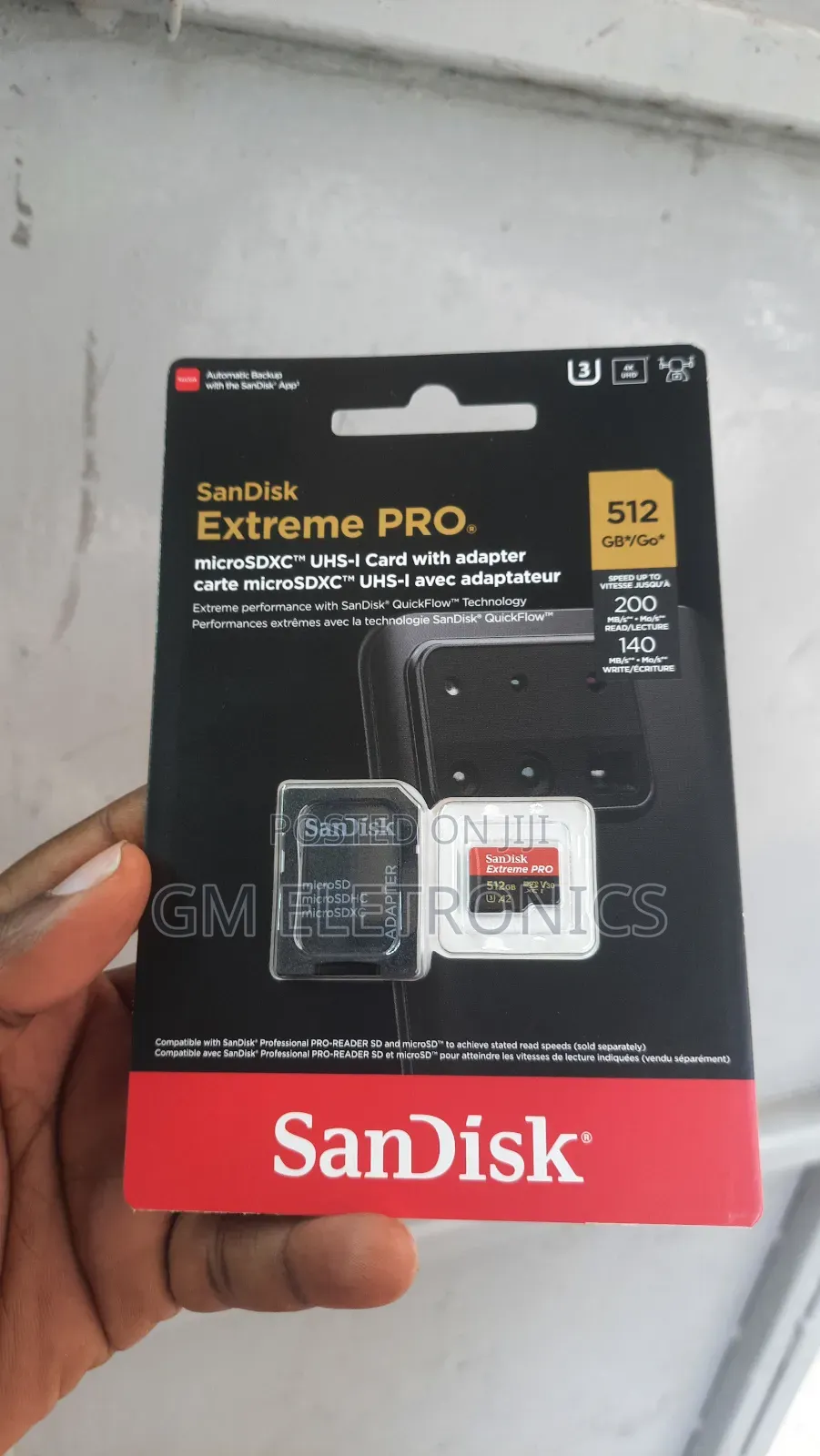 Extreme Pro Memory Card (512gb)+Adapter.