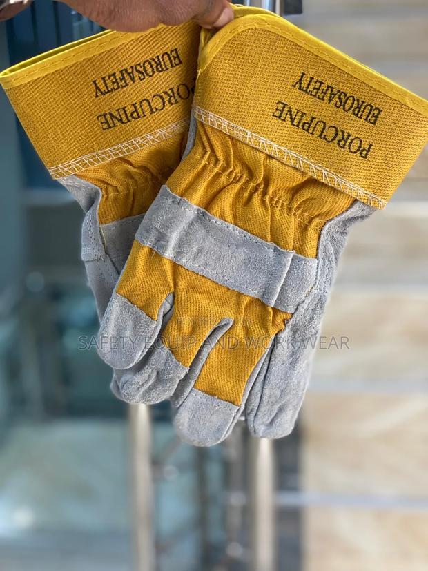 Short Industrial Leather Gloves - main view