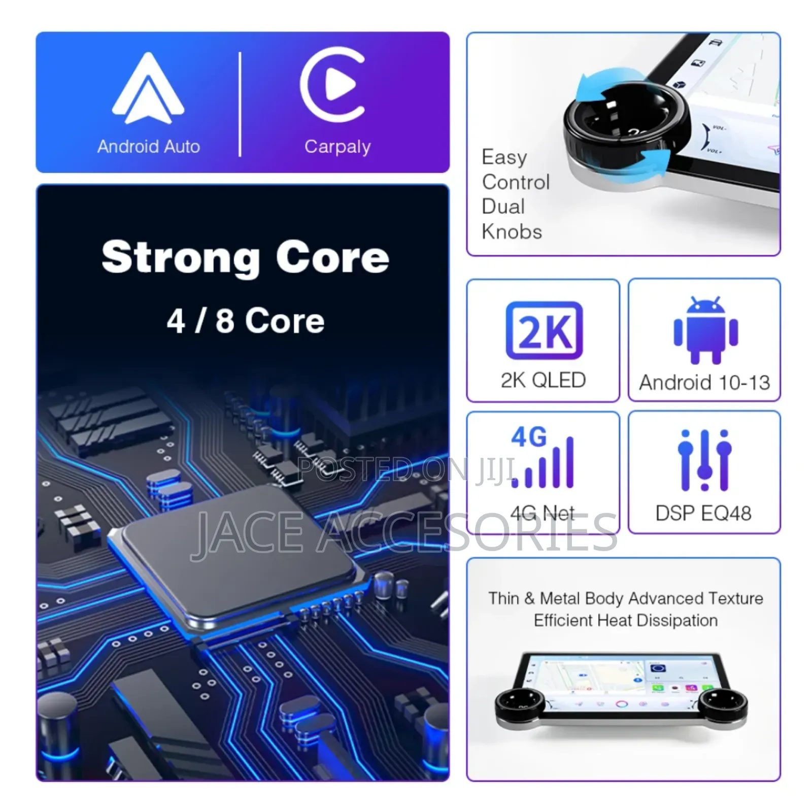 Diamond  Android Car Ardio Qled Screen