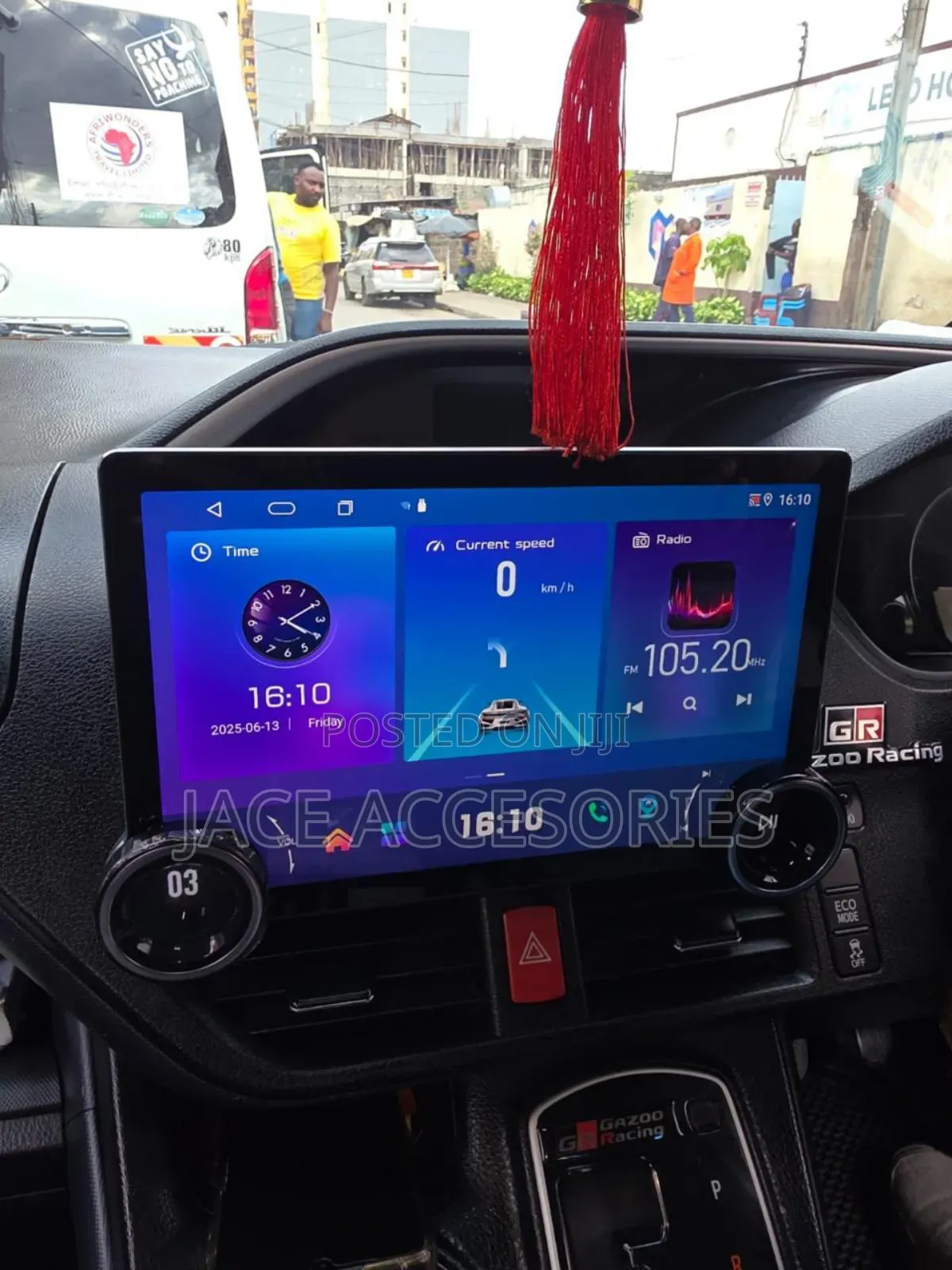 Dual Button Diamond Android Radio