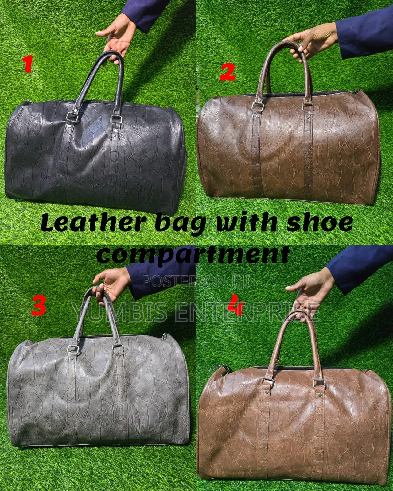 Pu Leather Duffle Bags With a Show Compartment