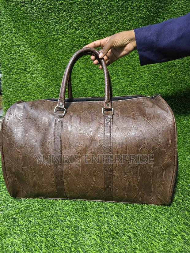 Pu Leather Duffle Bags With a Shoe Compartment Grey,Brown