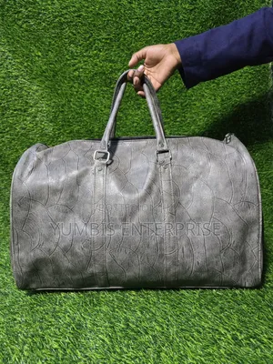 Pu Leather Duffle Bags With a Shoe Compartment Grey,Brown