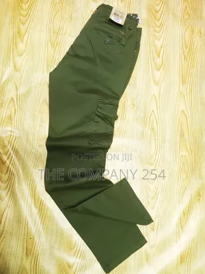 Quality Men Khaki Cargo Pants Trousers With Bands