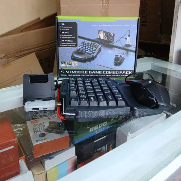 Confiavel 5 in 1 Mobile Bluetooth Standard Gaming Keyboard