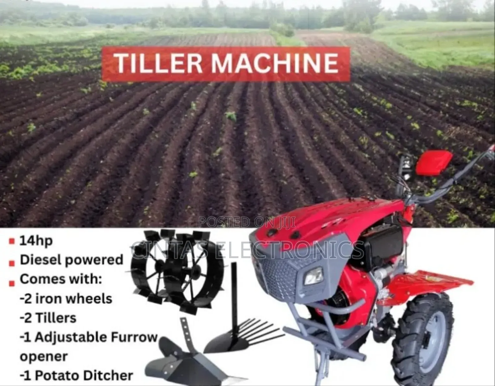 14hp Tiller Machine/Walking Tractor