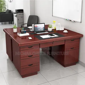 Executive Desk With Locking Drawer and Cable Management