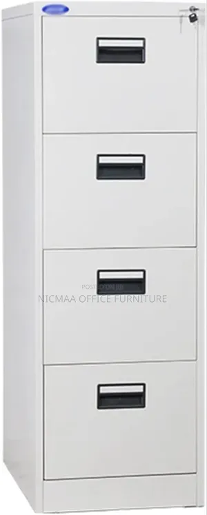 Metal Lateral File Cabinet: Low Office 4-Drawer Storage Unit