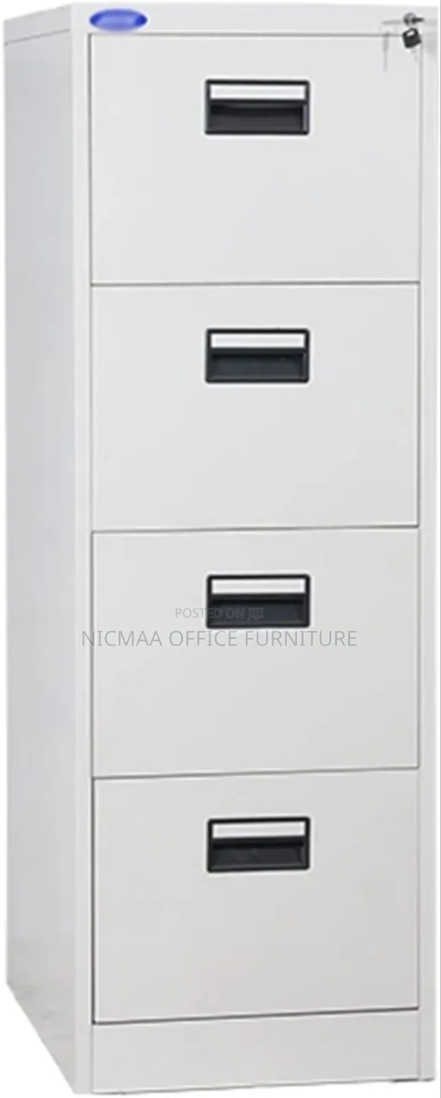 Metal Lateral File Cabinet: Low Office 4-Drawer Storage Unit