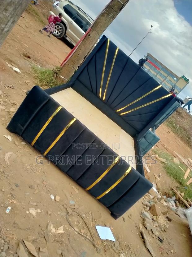 Modern Chester Bed (Black With Gold) - thumbnail 4