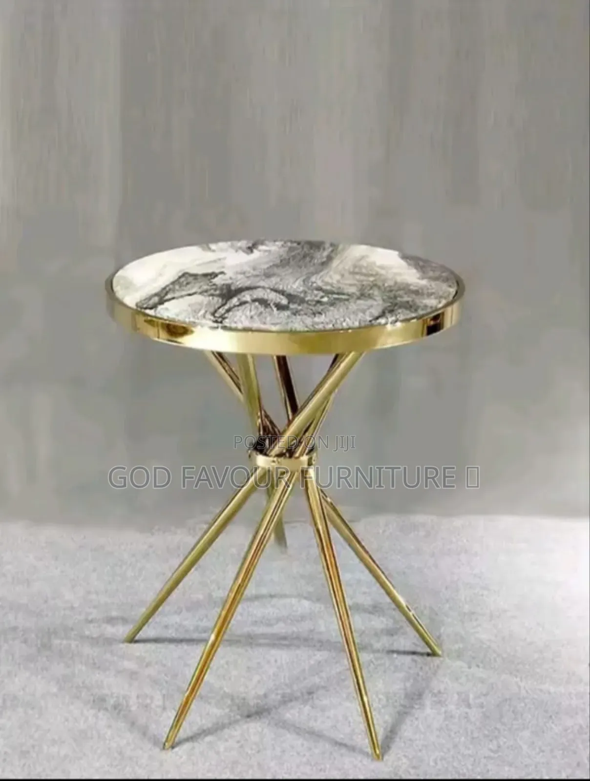 Modern Gold White Balcony Table Ygf4