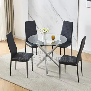 Home Angel Glass Top Dining