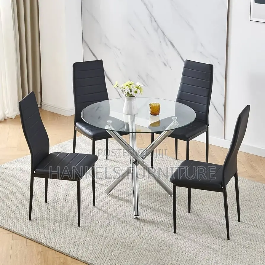 Home Angel Glass Top Dining