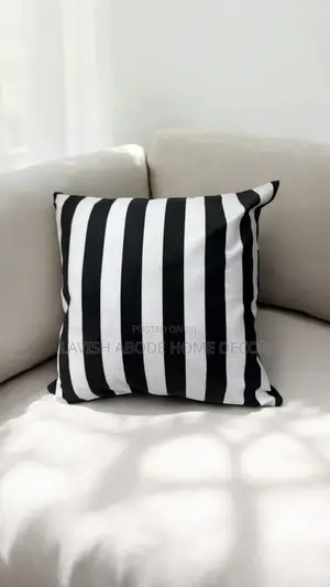Stripped Black and White Throw Pillow Cover Cushion Case