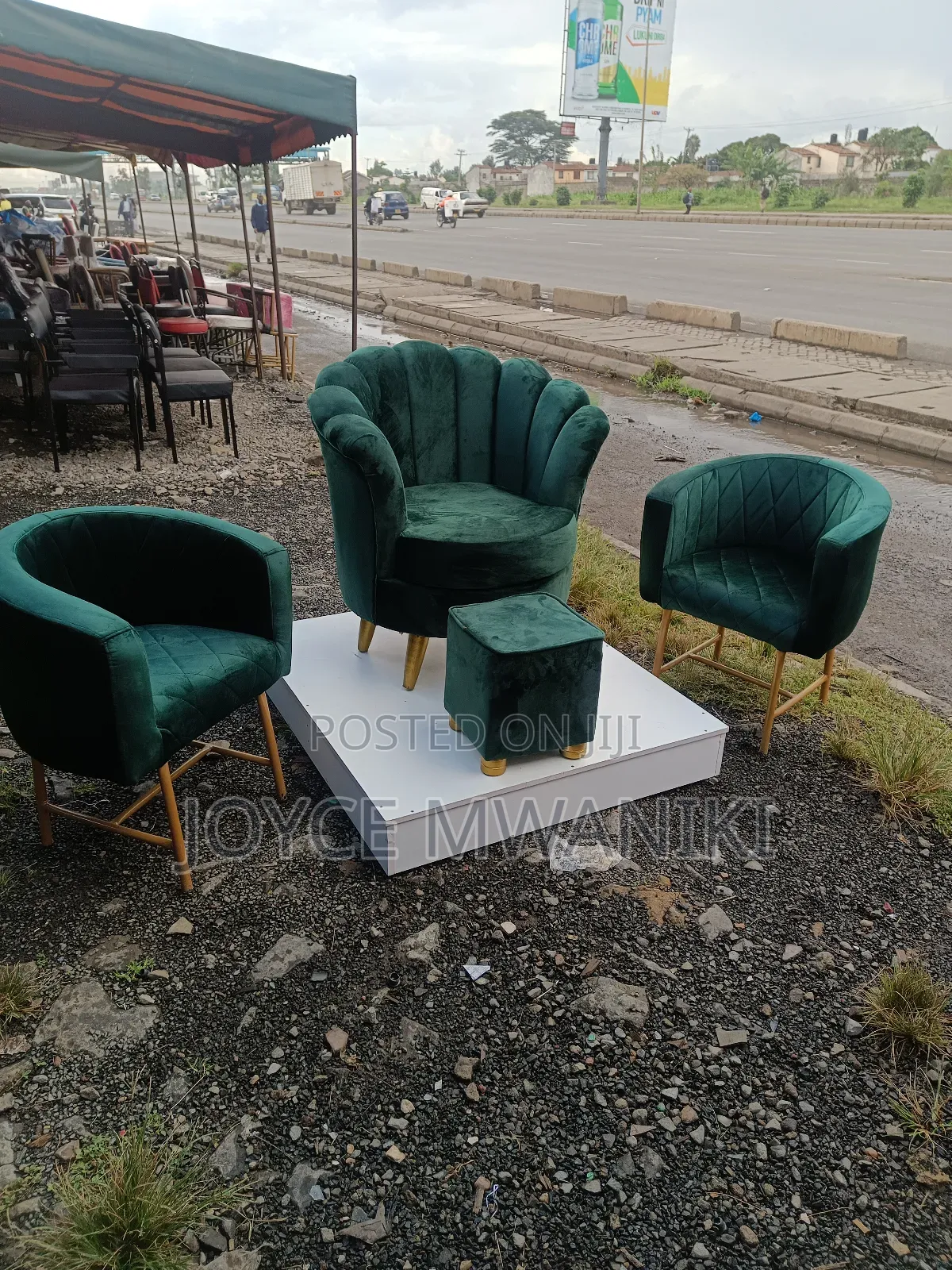 2 Manicure Seats and a Pedicure Set, Green 