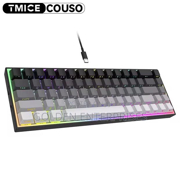 Hot Swap 68keys PBT Side Printed Keycaps Mechanical Keyboard - main view
