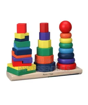 Three Column Montessori Toy Stacker