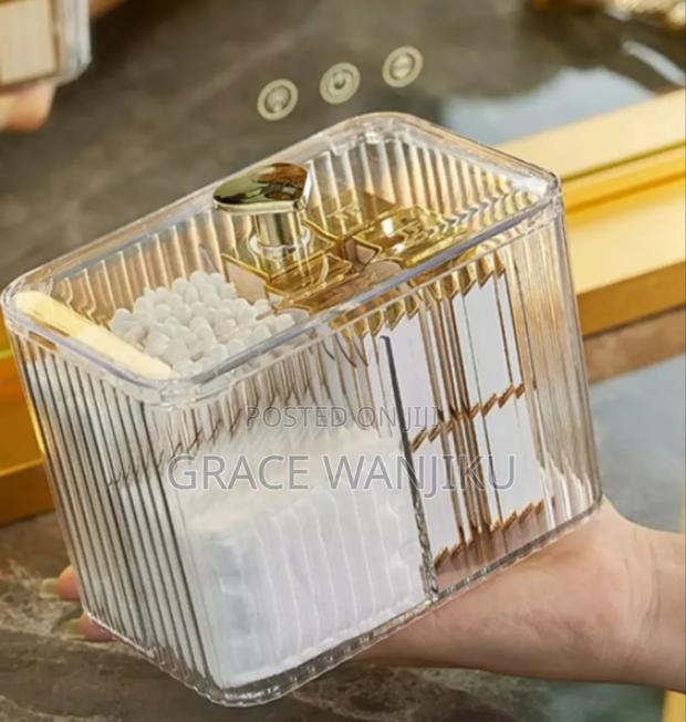 Transparent Acrylic Cotton Swab Storage Box