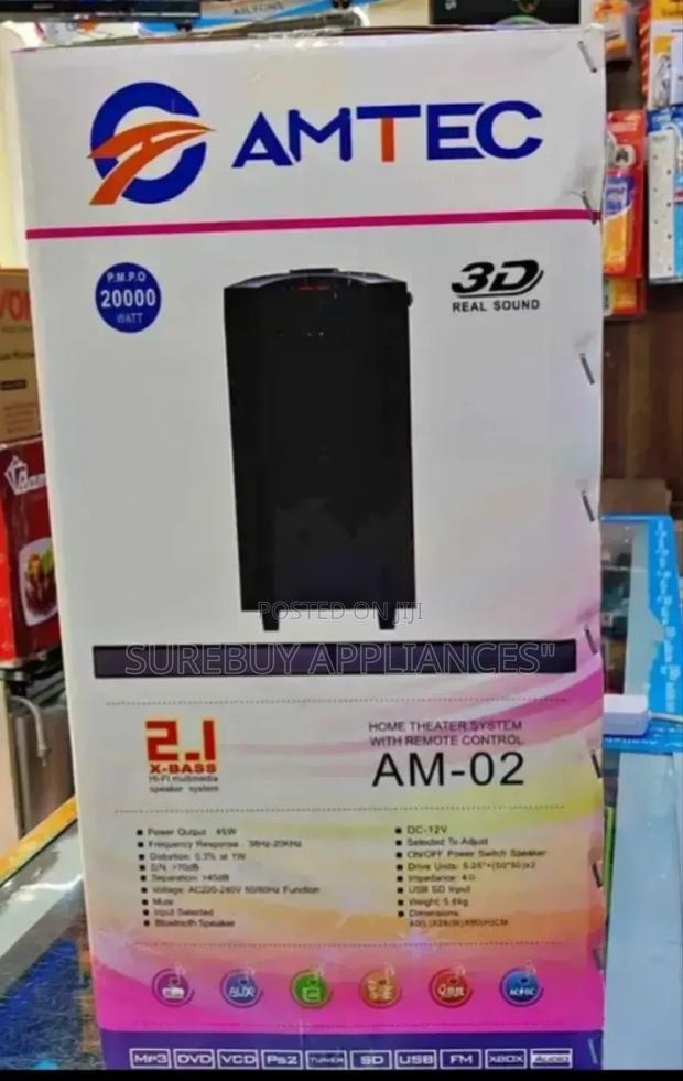 Amtec 2.1 Ch Multimedia Speaker System-Bt/Fm/Usb-20000w - main view