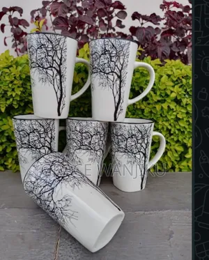 *Set of 6 White Tree Mug