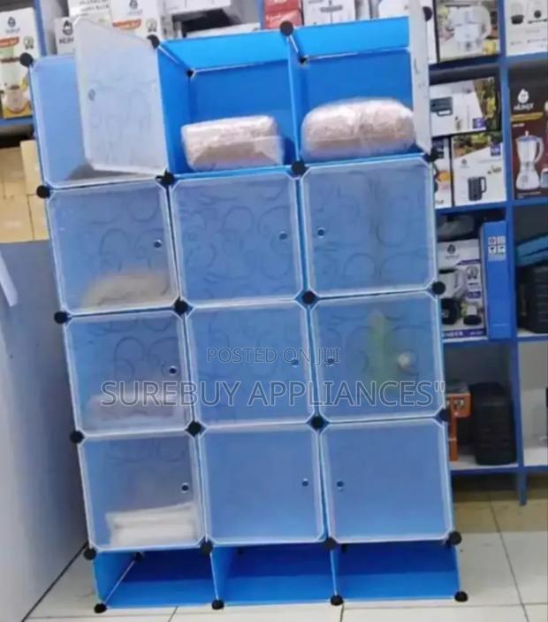 3 Column Plastic Wardrobe Large Capacity Assemble Wardrobe - main view