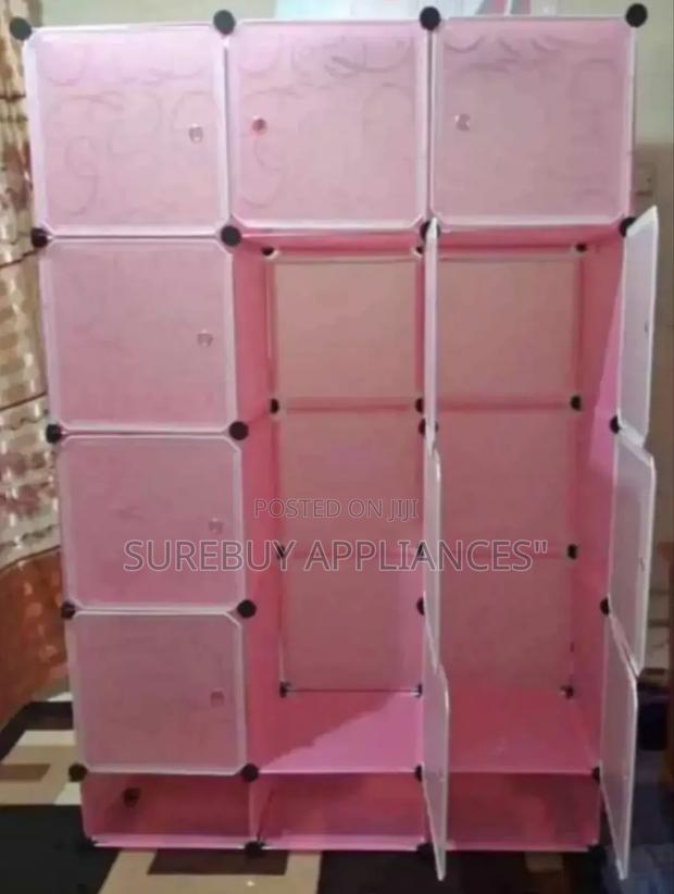 Nunix Wardrobe Strong 3 Columns Plastic Wardrobe