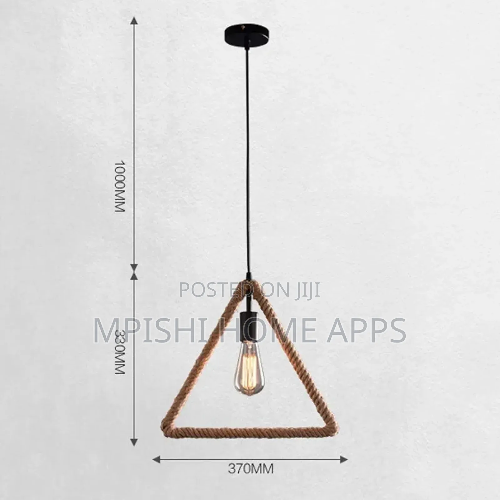 Triangle Rope Pendant Light