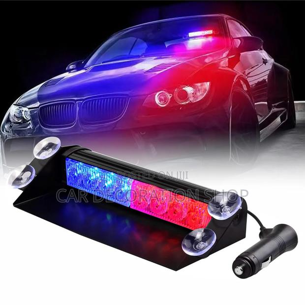 Red Blue Police Dashboard Lights