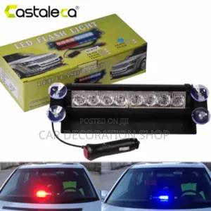 12v Dash Mount Emergency Flashing Strobe Light Red-Blue