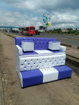 People 3 Seater, Purple and White With Armrest - thumbnail 2