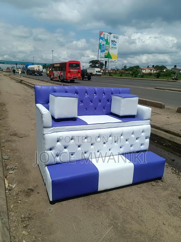 People 3 Seater, Purple and White With Armrest - main view