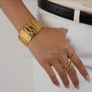 Hammered Cuff Bangle - main view