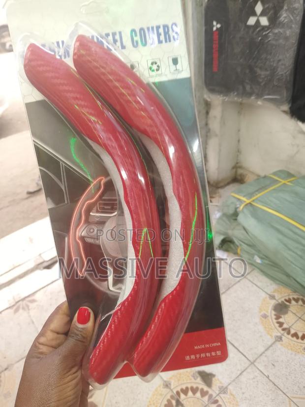Red Carbon Fiber Steering Cover/ Steering Cover
