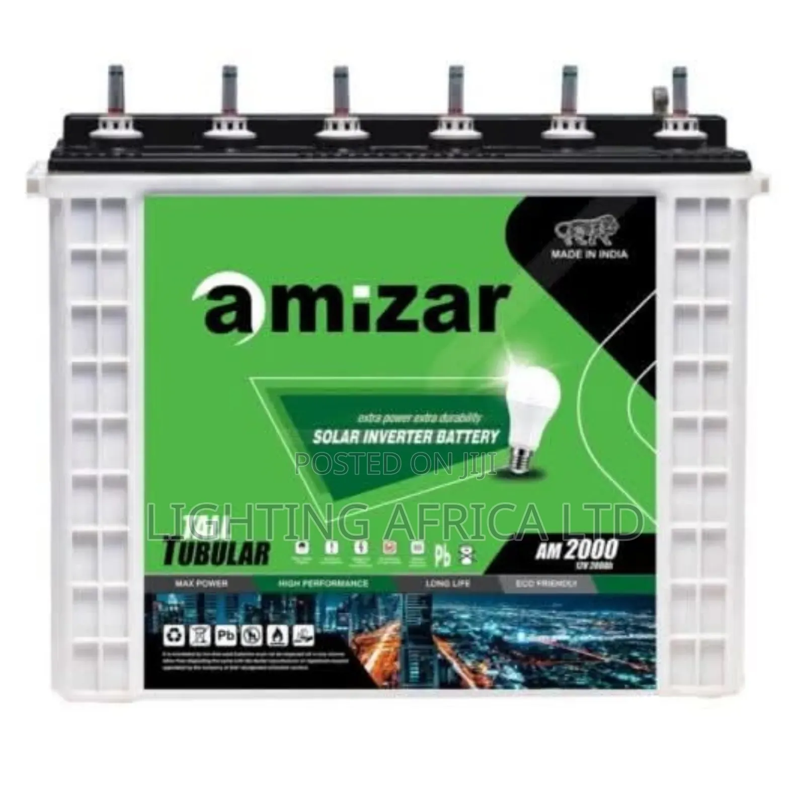 Amizar 220ah Wet Cell Tall Tubular Indiana Solar Battery