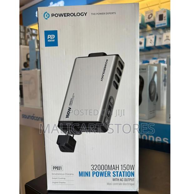 Powerology 32000mah 150w Mini Power Station With Ac Outlet
