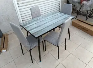 Gray Glass Top 4 Seater Dining