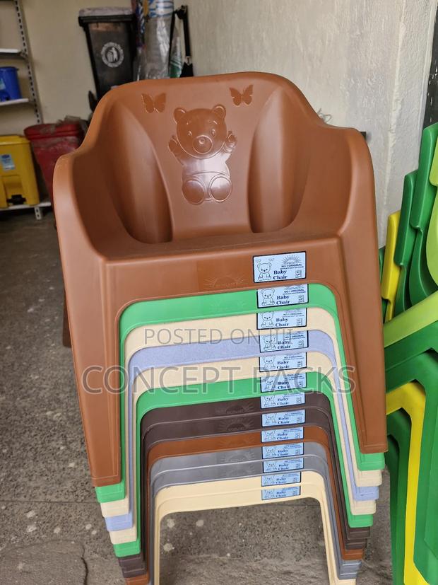 Brown Children Study Kindergarten Chairs. - main view