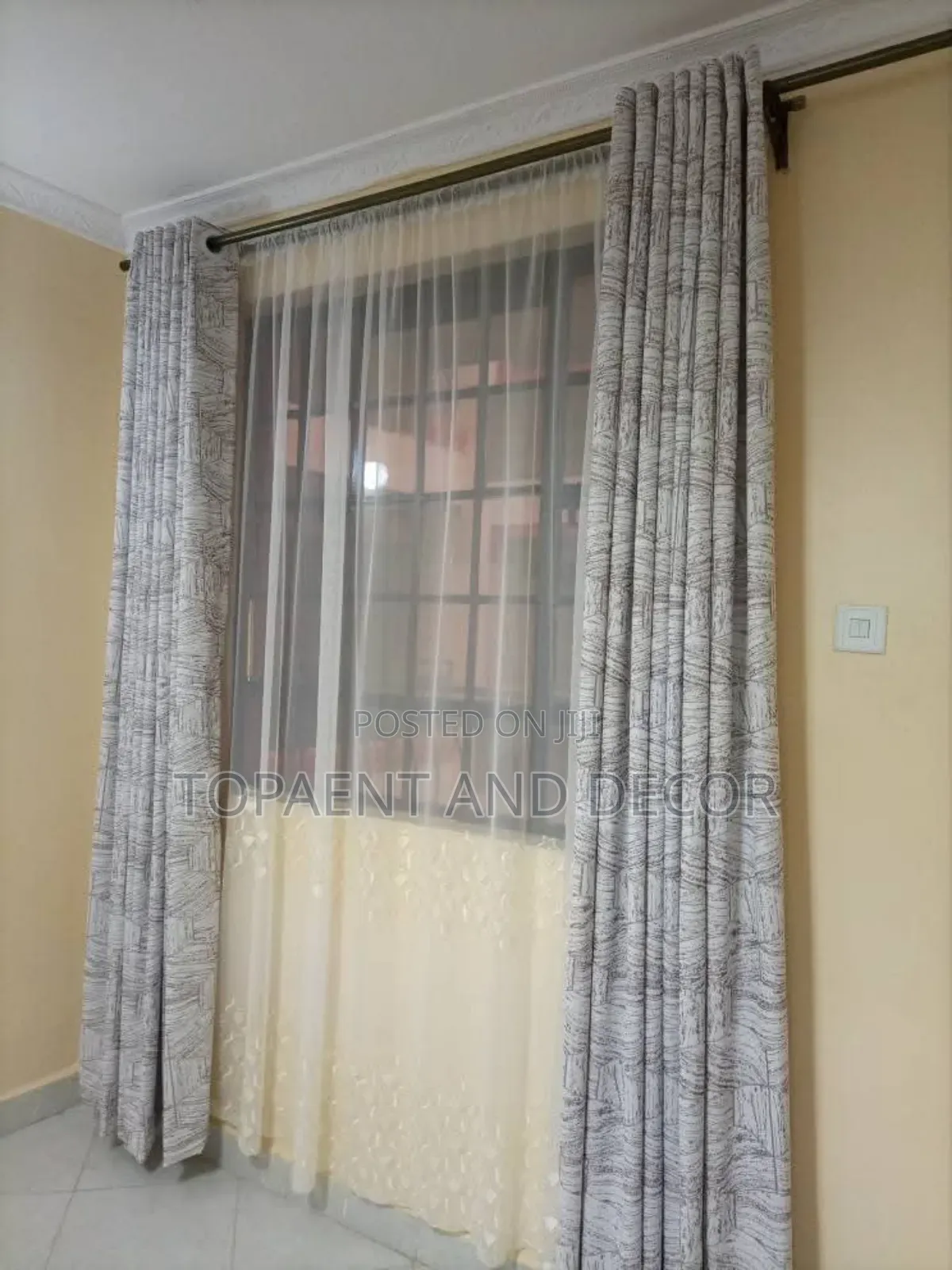 Elegant Heavy Textured Material Home Curtains
