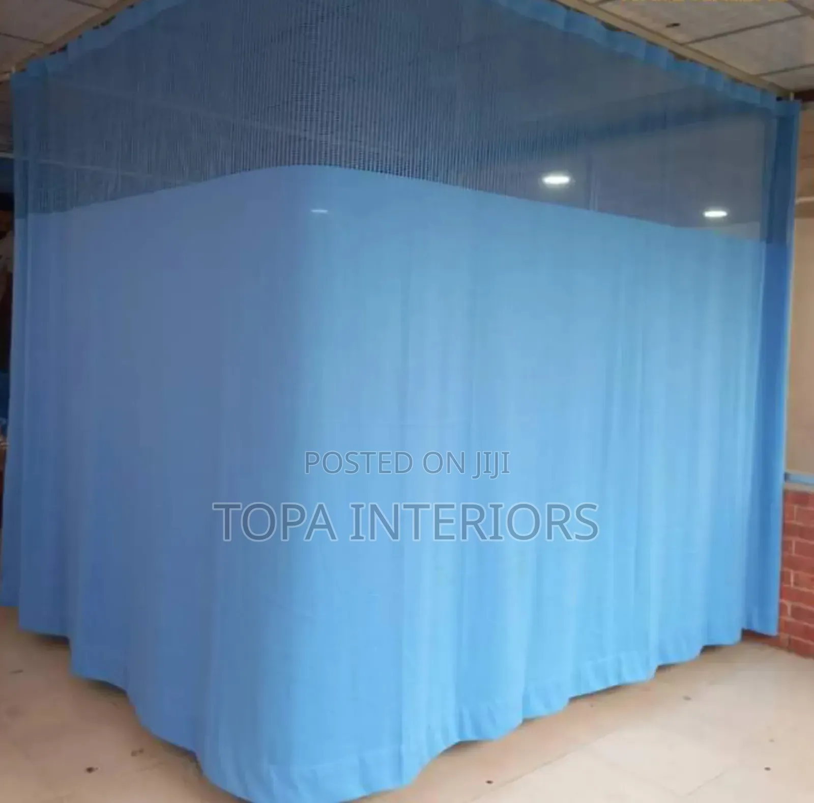 Well Fitted Blue Hospital Curtains for Ward Privacy Curtains