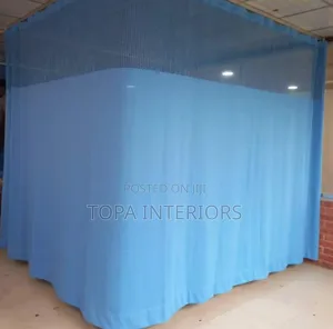 Well Fitted Blue Hospital Curtains for Ward Privacy Curtains