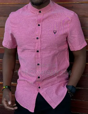 Quality Cotton Collar Short-Sleeved Men Casual Plain Shirts