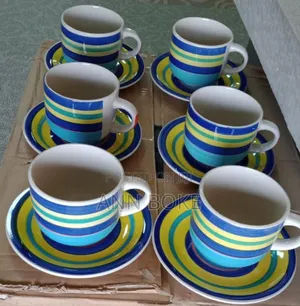 12pcs Office Lined Tea Set Available