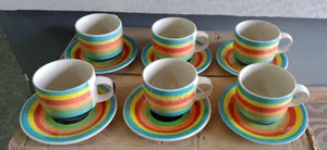 12pcs Office Lined Tea Set Available
