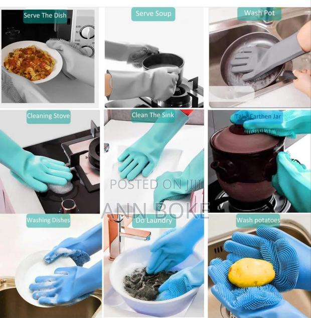 2pcs Silicone Washing Gloves