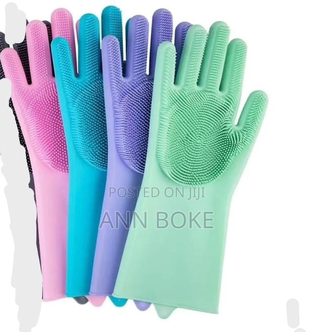 2pcs Silicone Washing Gloves - thumbnail 2